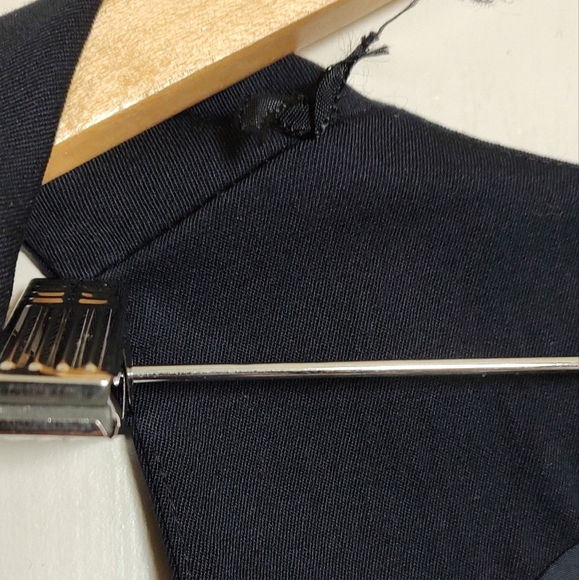 Vintage Valerie Stevens Elegant Wool Black Sleeveless Button Down Dress - Picture 7 of 9